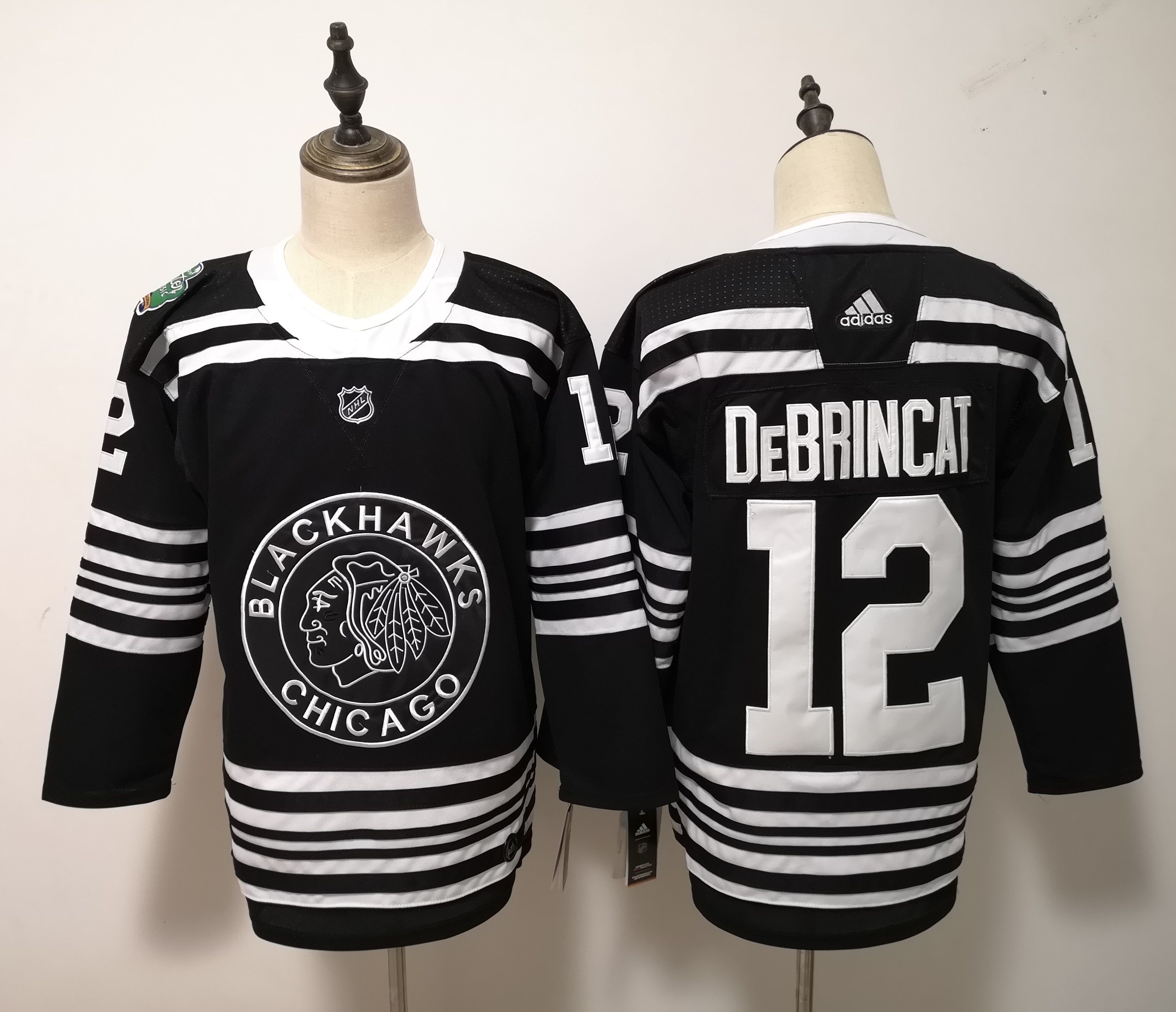 Men Chicago Blackhawks #12 Debrincat Black Adidas Authentic Winter Classic NHL Jersey